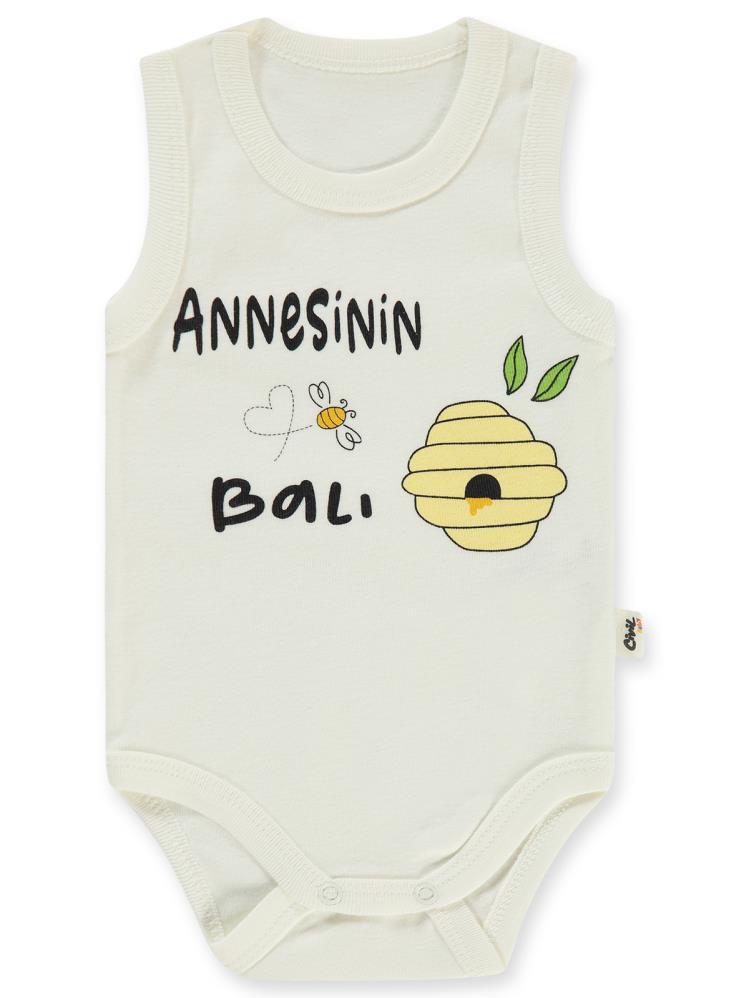 Civil Baby Annesinin Balı Sfr.Kol1-36 Ay Çıtçıtlı Badi - Ekru