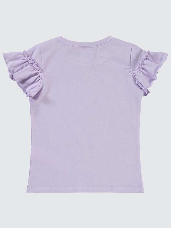 Civil Girls Love Mode Day Baskılı 2-5 Yaş Tişört - Lila