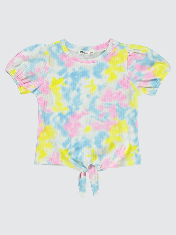 Civil Girls Batik Empirme 2-5 Yaş Tişört - Ekru