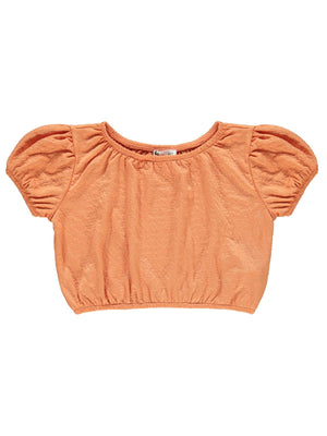 Civil Girls Jakarlı Gipeli Süprem 10-13 Yaş Tişört - Turuncu