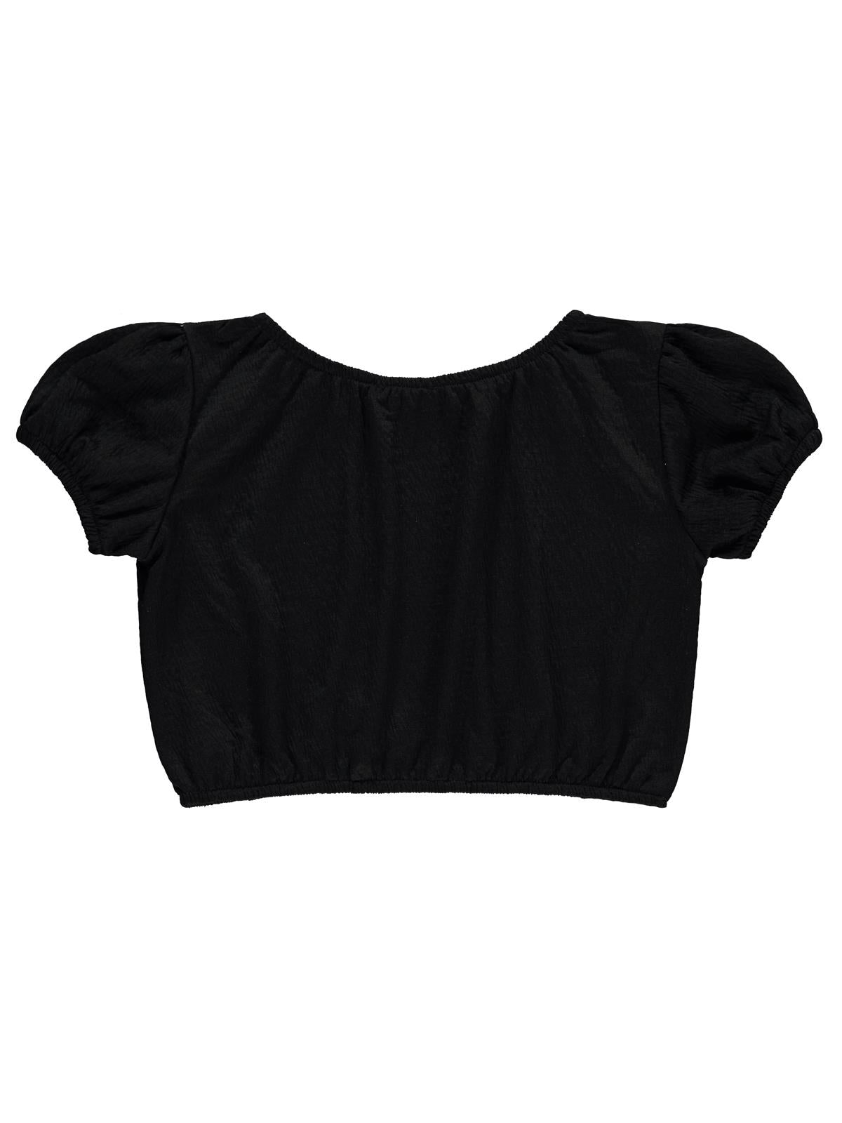 Civil Girls Jakarlı Gipeli Süprem 10-13 Yaş Tişört - Siyah