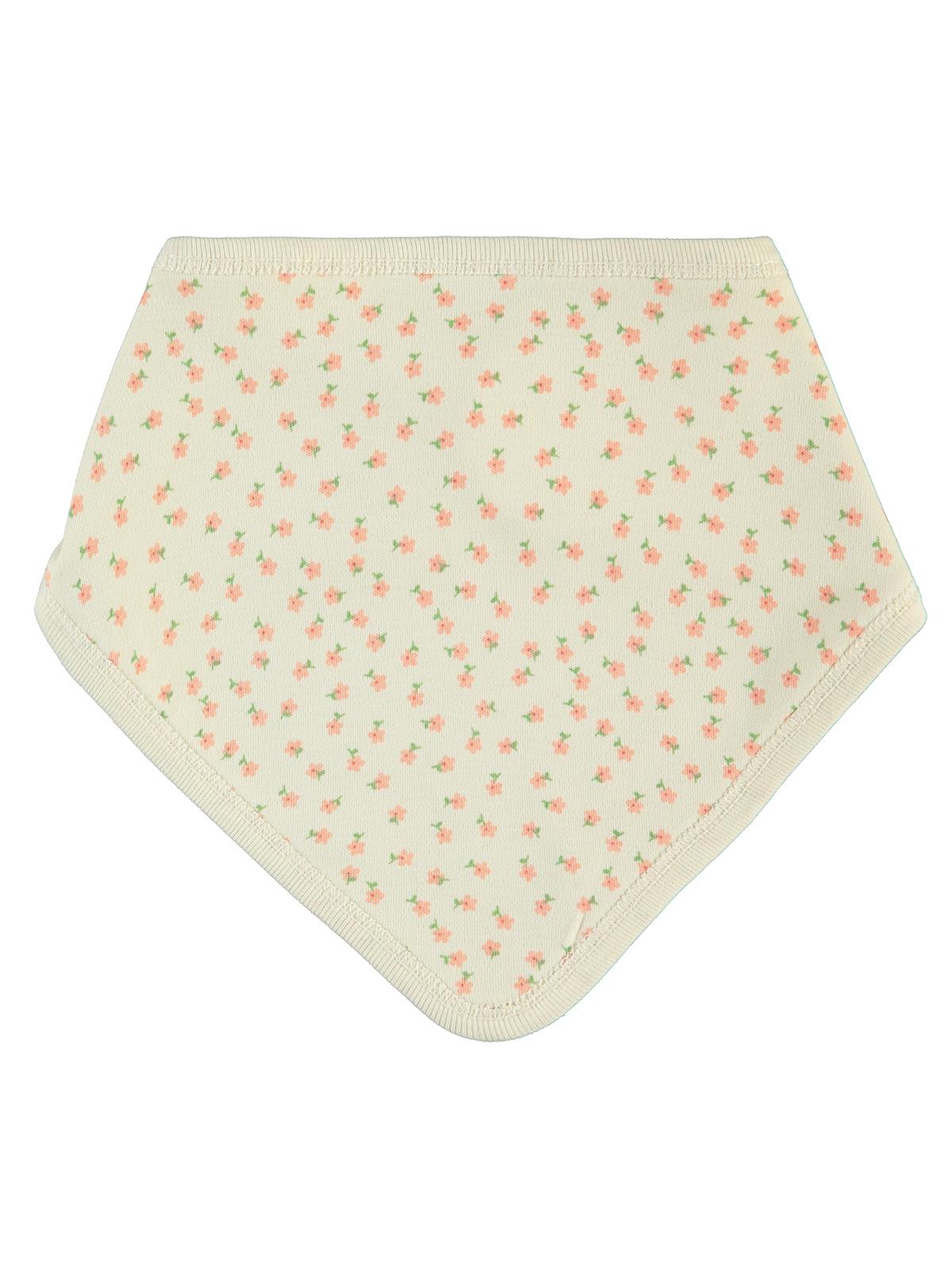 Civil Baby Mini Çiçek Empirme Mama Önlüğü - Beyaz