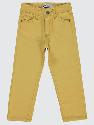 Civil Boys Yelkenli Nakışlı 2-5 Yaş Pantolon - Hardal