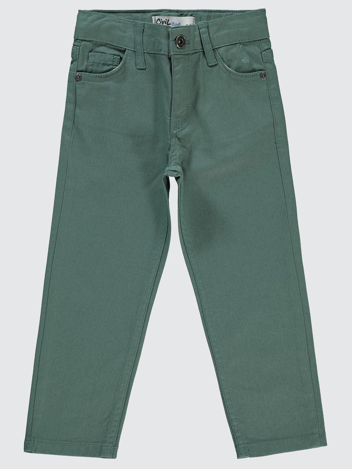 Civil Boys Yelkenli Nakışlı 2-5 Yaş Pantolon - Haki