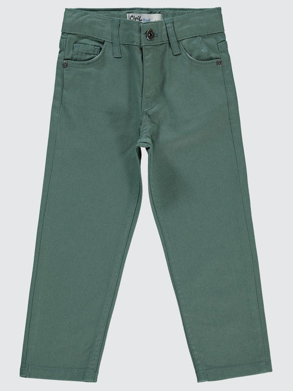 Civil Boys Yelkenli Nakışlı 2-5 Yaş Pantolon - Haki