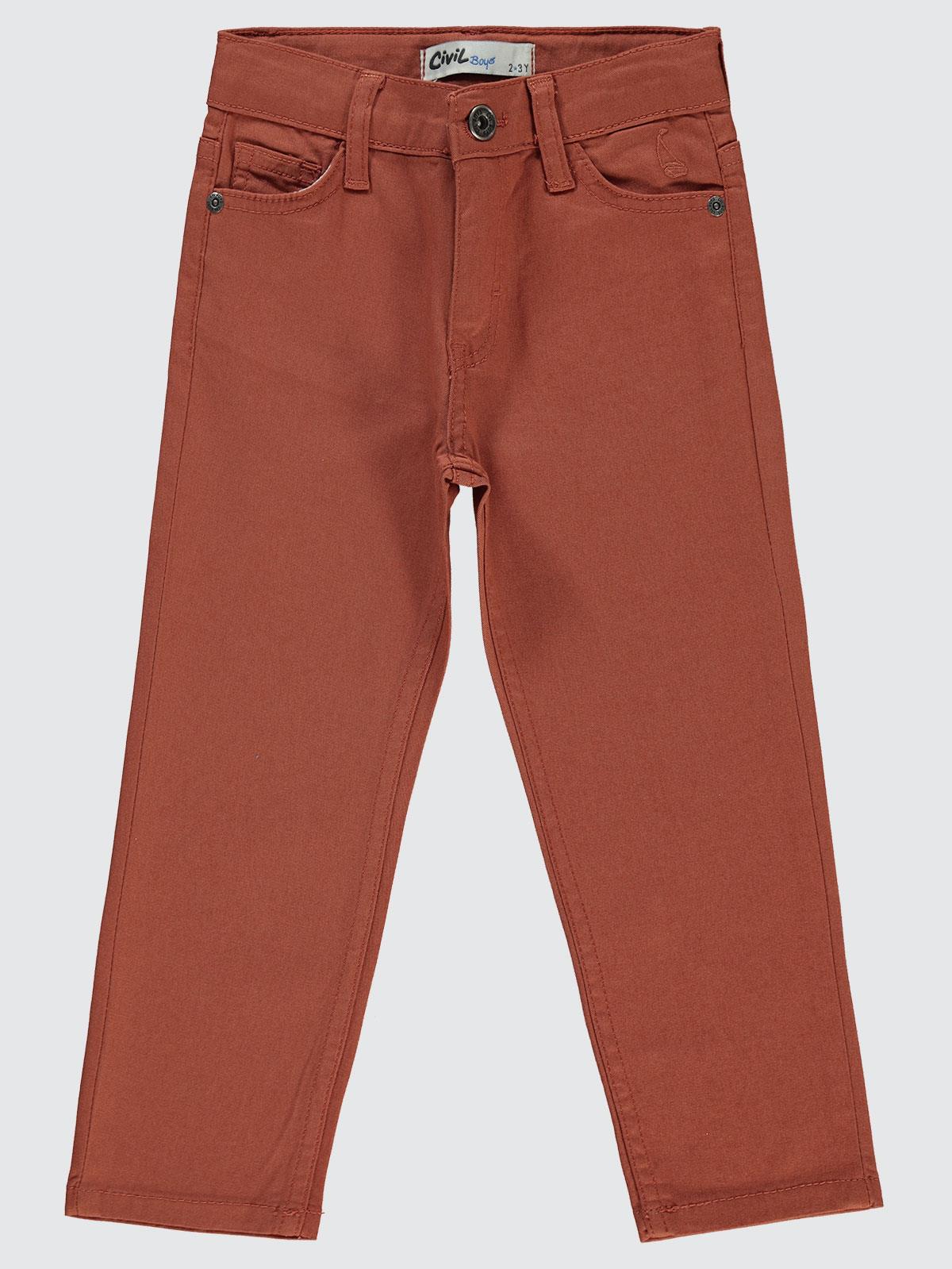 Civil Boys Yelkenli Nakışlı 2-5 Yaş Pantolon - Turuncu