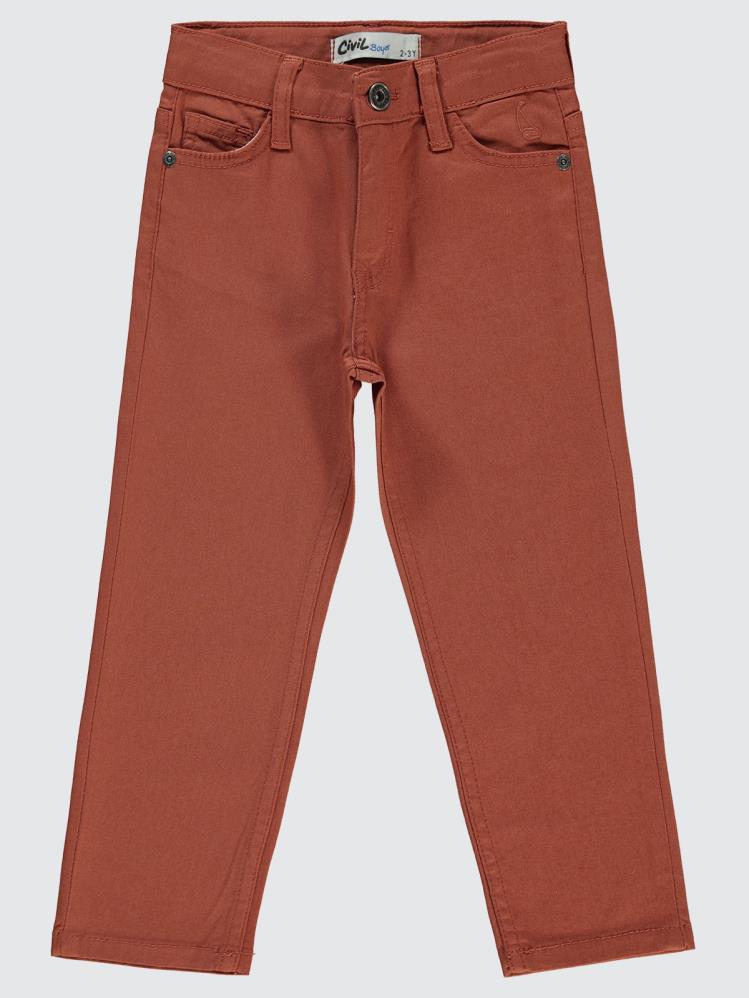 Civil Boys Yelkenli Nakışlı 2-5 Yaş Pantolon - Turuncu