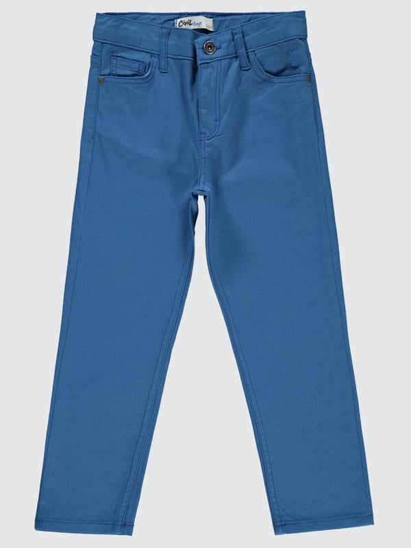Civil Boys Yelkenli Nakışlı 6-9 Yaş Pantolon - Mavi