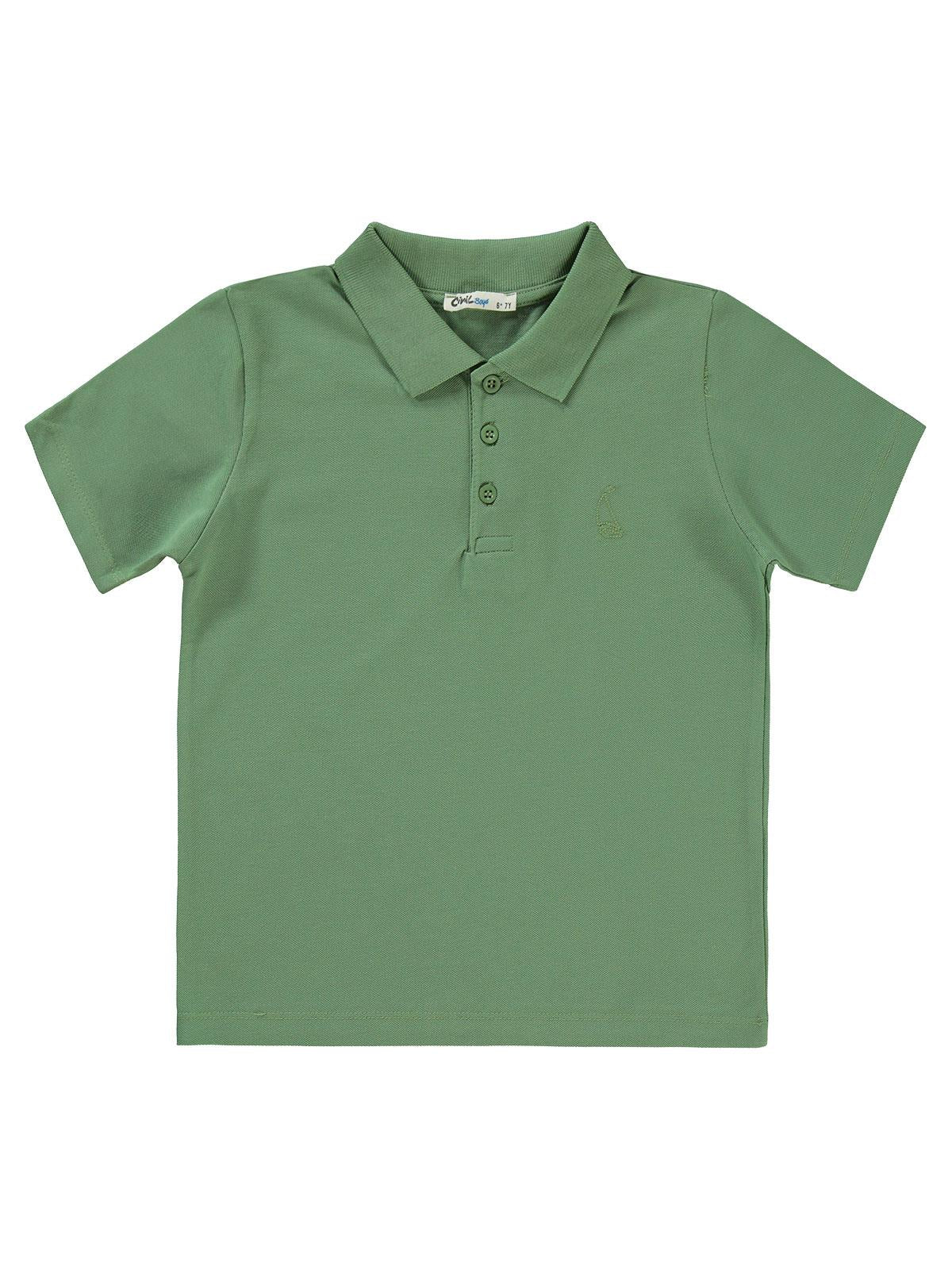 Civil Boys Yelken Nakışlı Lakos 10-13 Yaş Tişört - Haki