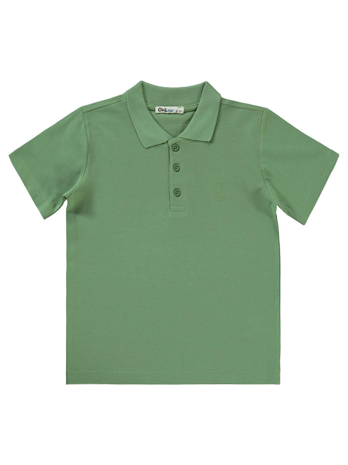 Civil Boys Yelken Nakışlı Lakos 6-9 Yaş Tişört - Haki