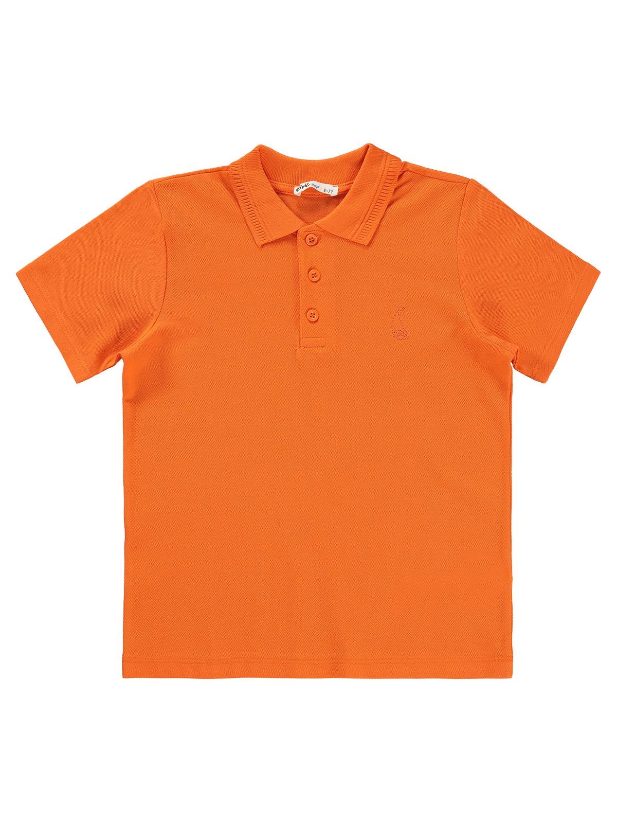 Civil Boys Yelken Nakışlı Lakos 6-9 Yaş Tişört - Turuncu