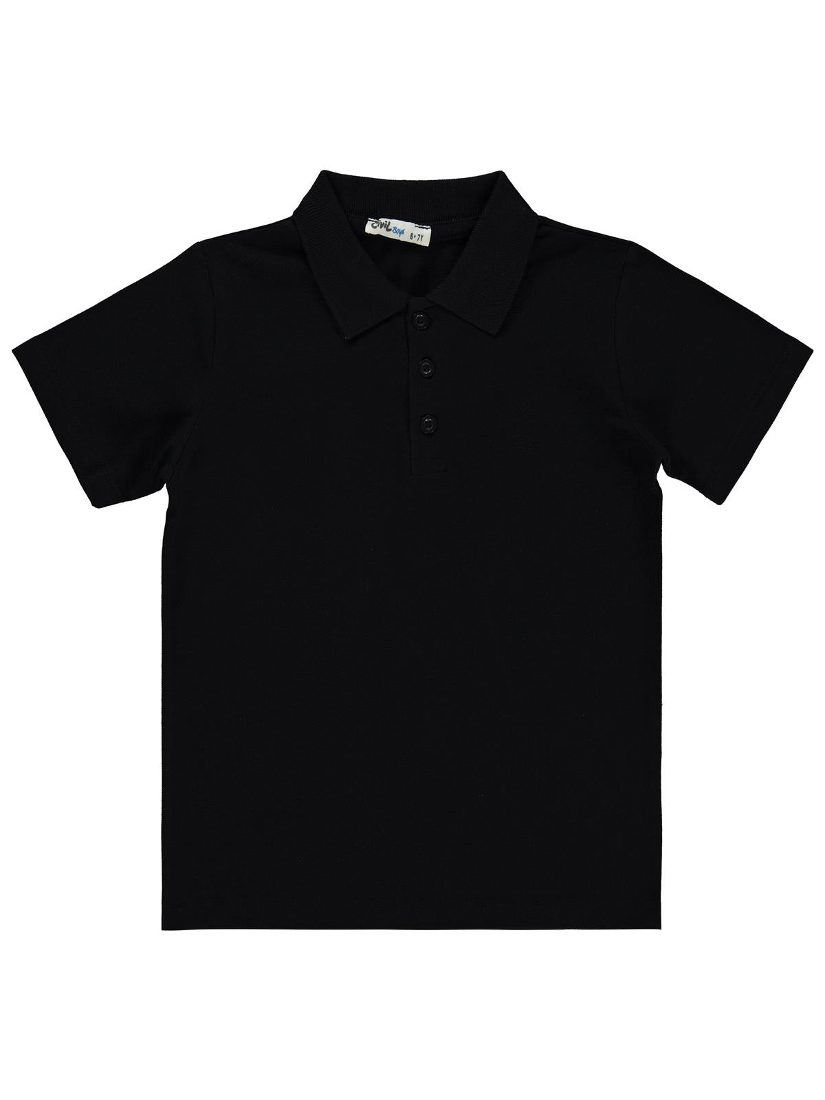 Civil Boys Yelken Nakışlı Lakos 6-9 Yaş Tişört - Siyah