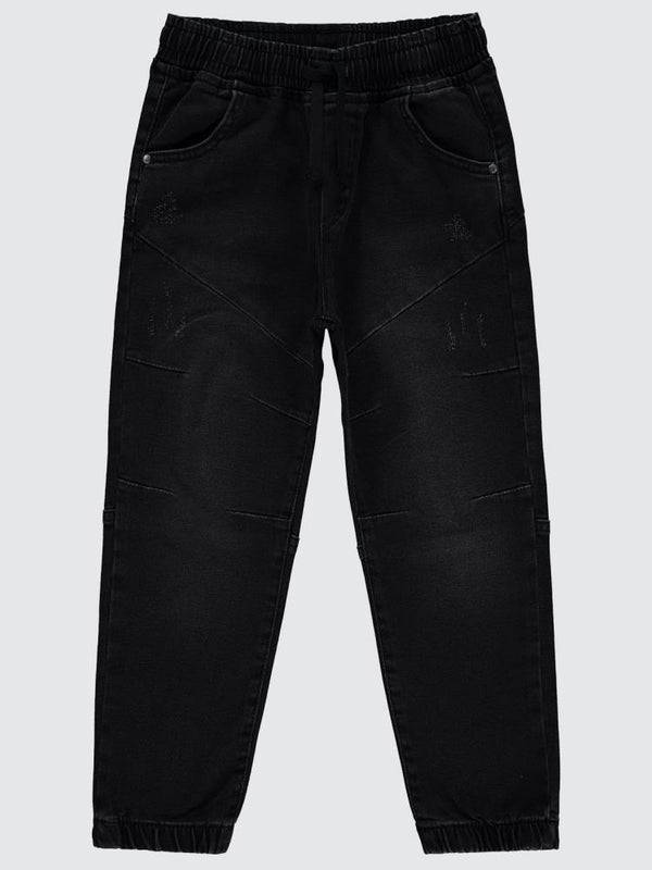 Civil Boys Bel Paça Lastikli Parçalı 10-13 Yaş Pantolon - Siyah