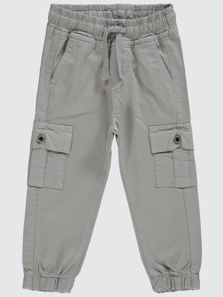 Civil Boys Bel Paça Lastikli Kargo Cepli 2-5 Yaş Pantolon - Gri