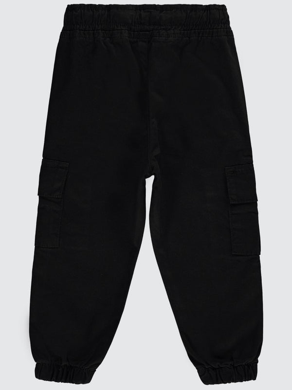 Civil Boys Bel Paça Lastikli Kargo Cepli 2-5 Yaş Pantolon - Siyah
