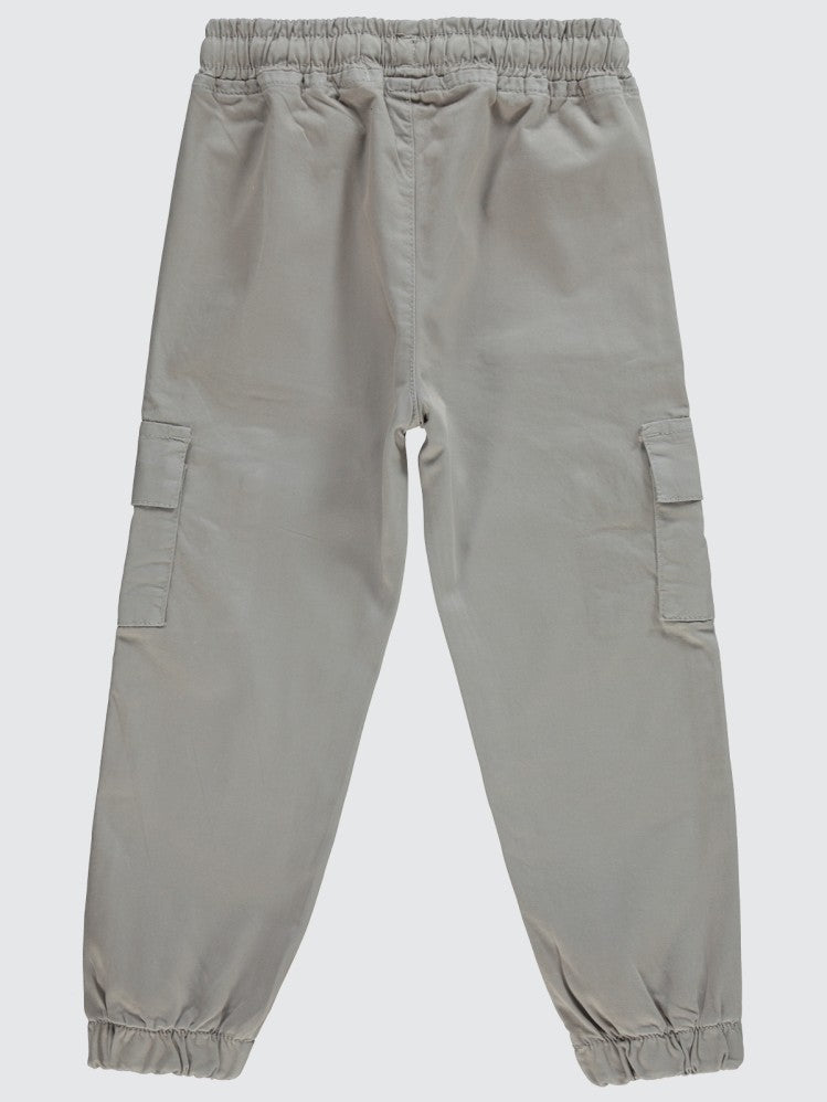 Civil Boys Bel Paça Lastikli Kargo Cepli 6-9 Yaş Pantolon - Gri