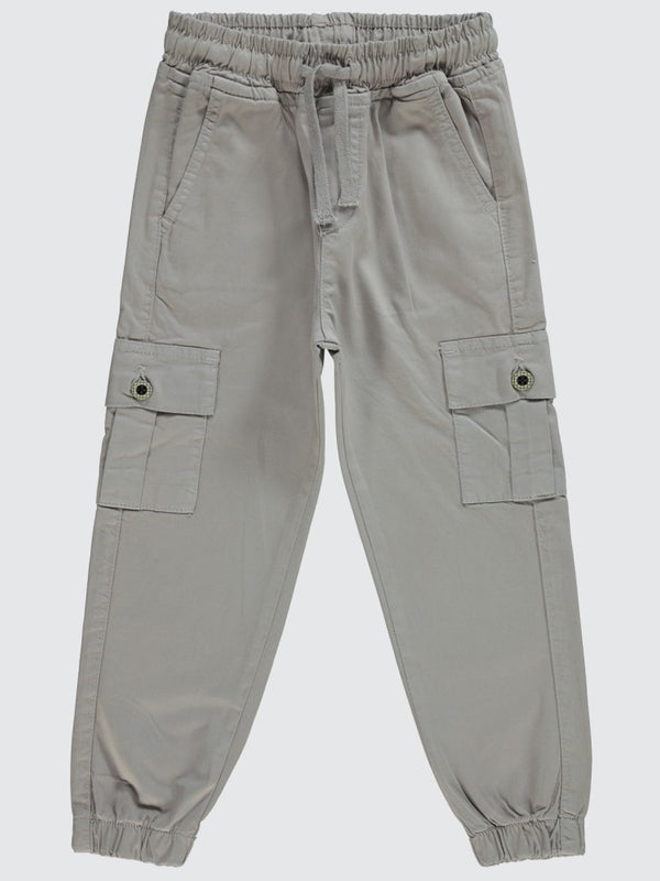 Civil Boys Bel Paça Lastikli Kargo Cepli 6-9 Yaş Pantolon - Gri