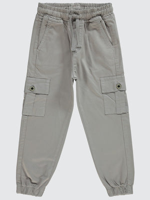 Civil Boys Bel Paça Lastikli Kargo Cepli 6-9 Yaş Pantolon - Gri