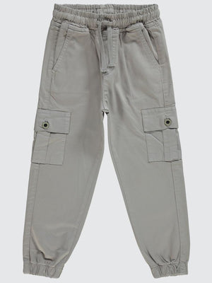 Civil Boys Bel Paça Lastikli Kargo Cepli 6-9 Yaş Pantolon - Gri