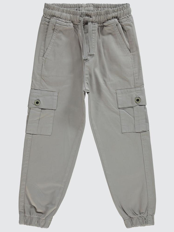 Civil Boys Bel Paça Lastikli Kargo Cepli 6-9 Yaş Pantolon - Gri