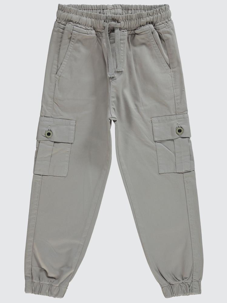 Civil Boys Bel Paça Lastikli Kargo Cepli 6-9 Yaş Pantolon - Gri