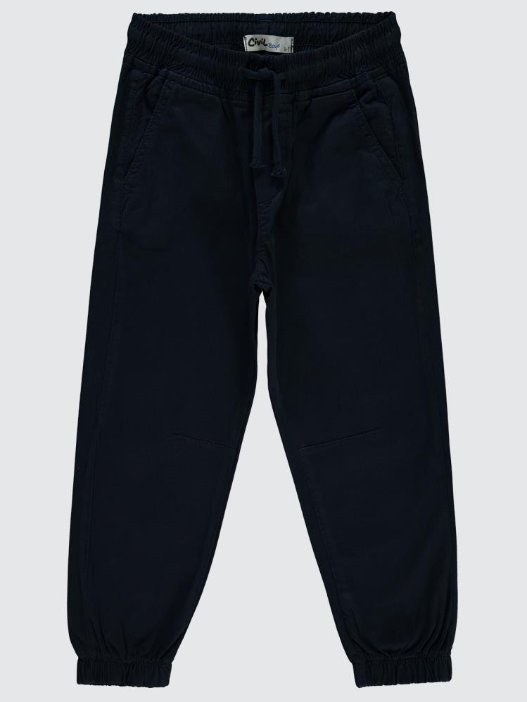 Civil Boys Bel Paça Lastikli Düz 6-9 Yaş Pantolon - Lacivert