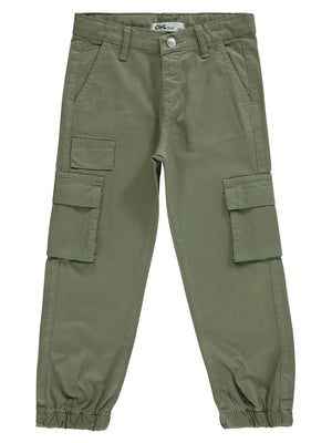 Civil Boys Bel Paça Lastikli Yan Cepli 6-9 Yaş Pantolon - Haki