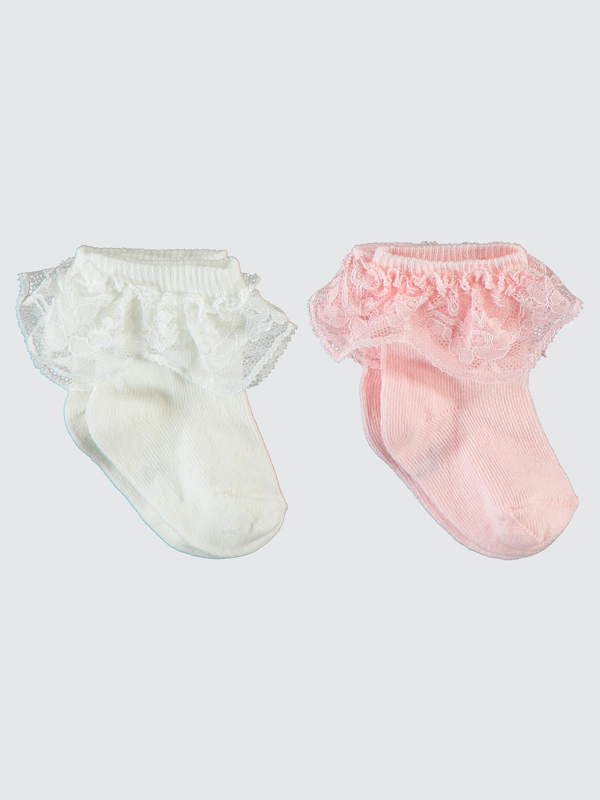 Civil Baby Kız Bebek 2'li Çorap Set 6-18 Ay  - Ekru