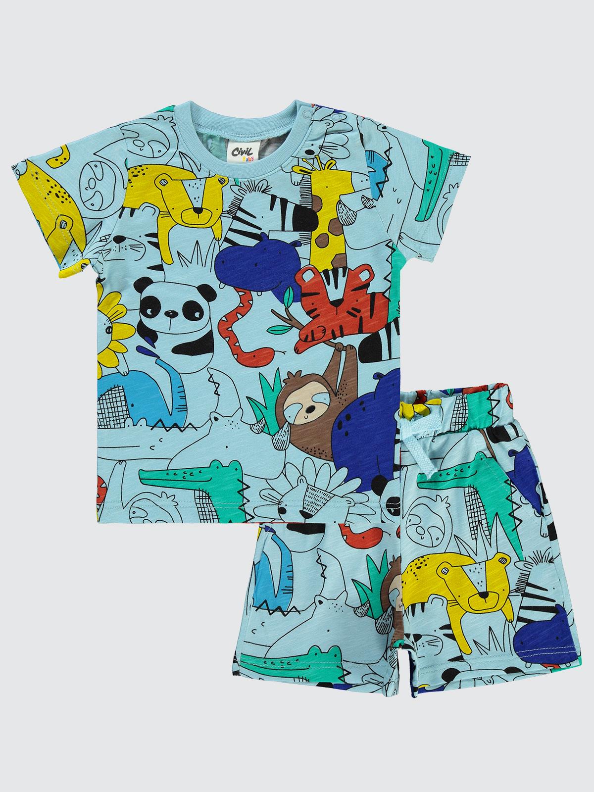 Civil Baby Sevimli Hayvanlar 6-18 Ay Takım - Mavi