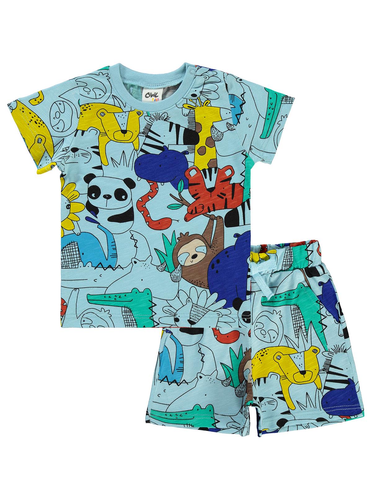 Civil Baby Sevimli Hayvanlar 6-18 Ay Takım - Mavi