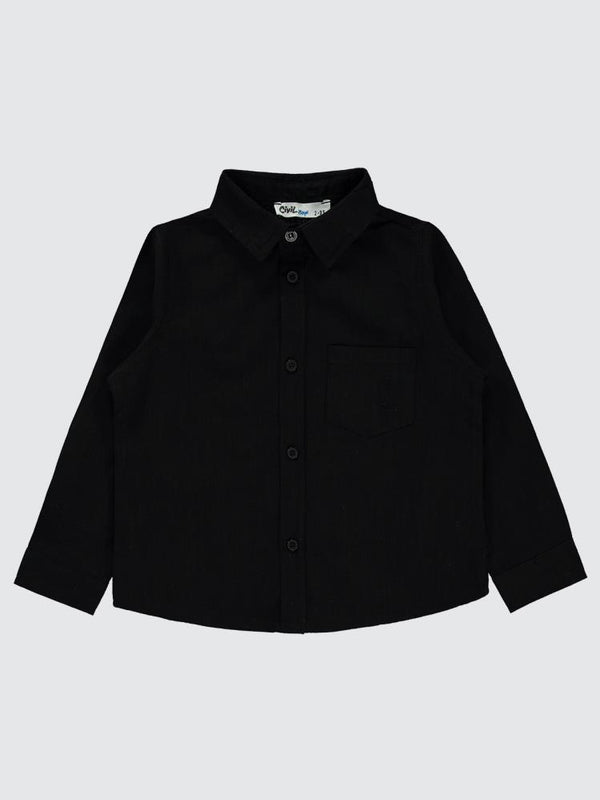 Civil Boys Yelken Nakışlı 2-5 Yaş Gömlek - Siyah