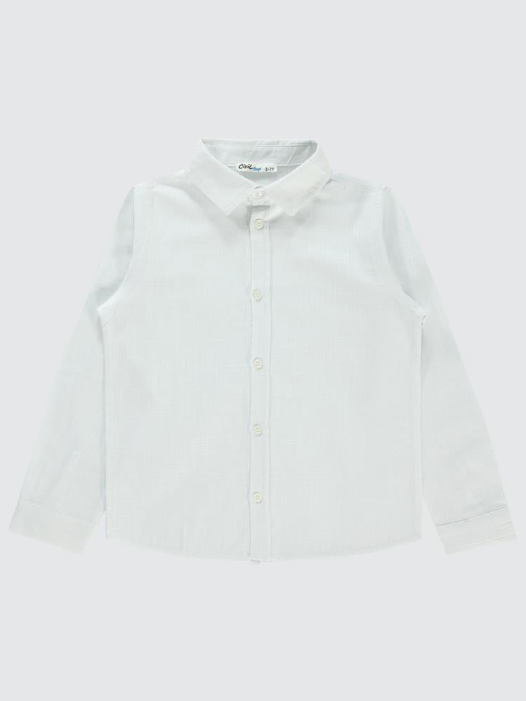 Civil Boys Yelken Nakışlı 6-9 Yaş Gömlek - Beyaz