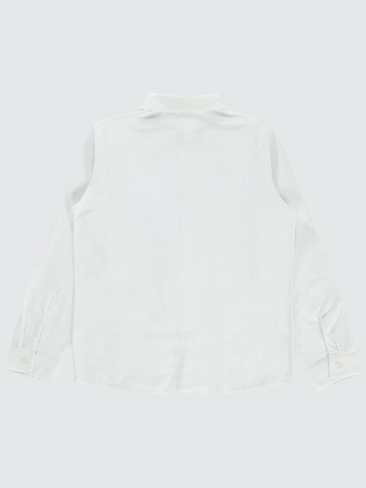 Civil Boys Yelken Nakışlı  10-13 Yaş Gömlek - Beyaz