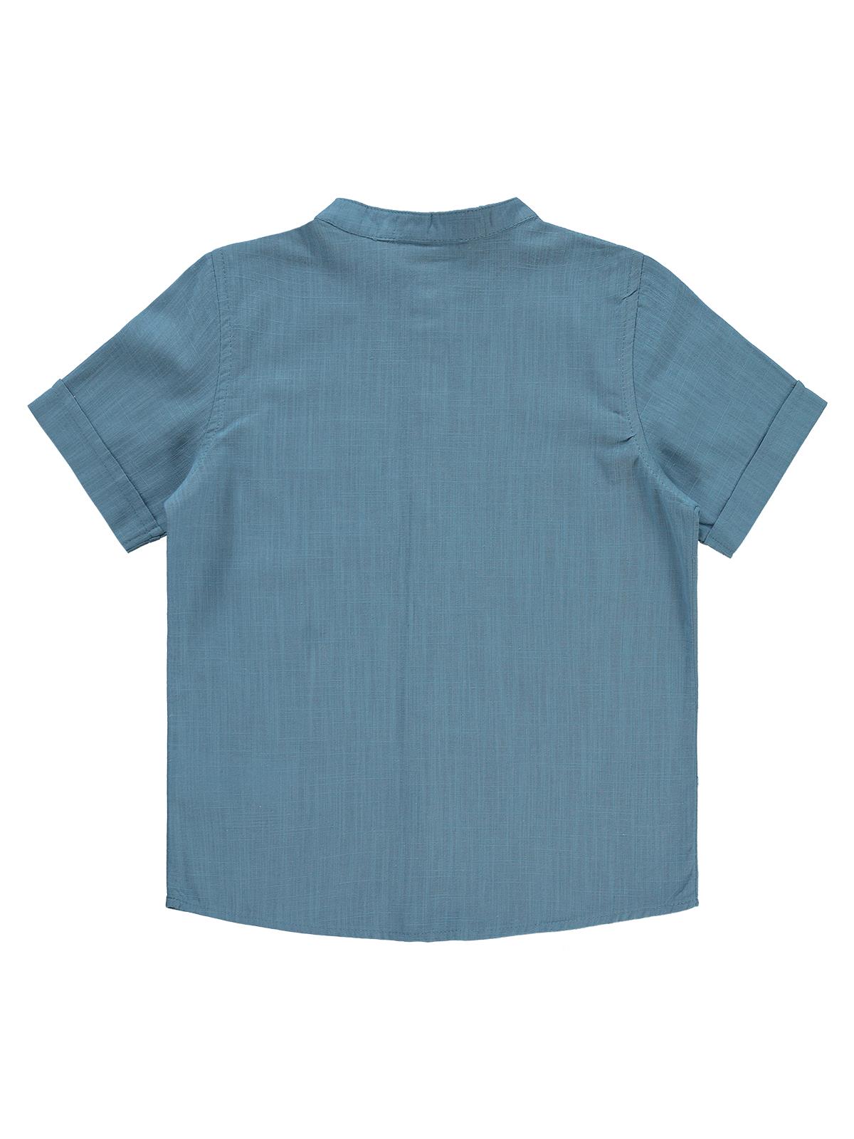 Civil Boys Yelken Nakışlı 6-9 Yaş Gömlek - Mavi