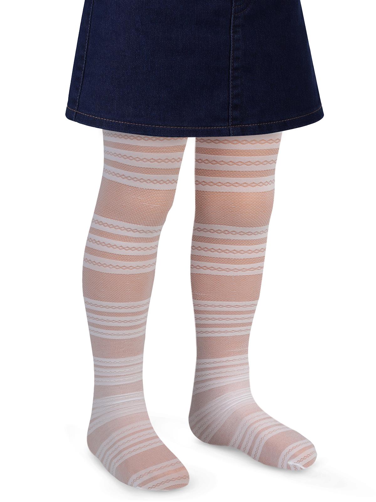 Civil Girls File Best 2-12 Yaş Külotlu Çorap - Beyaz