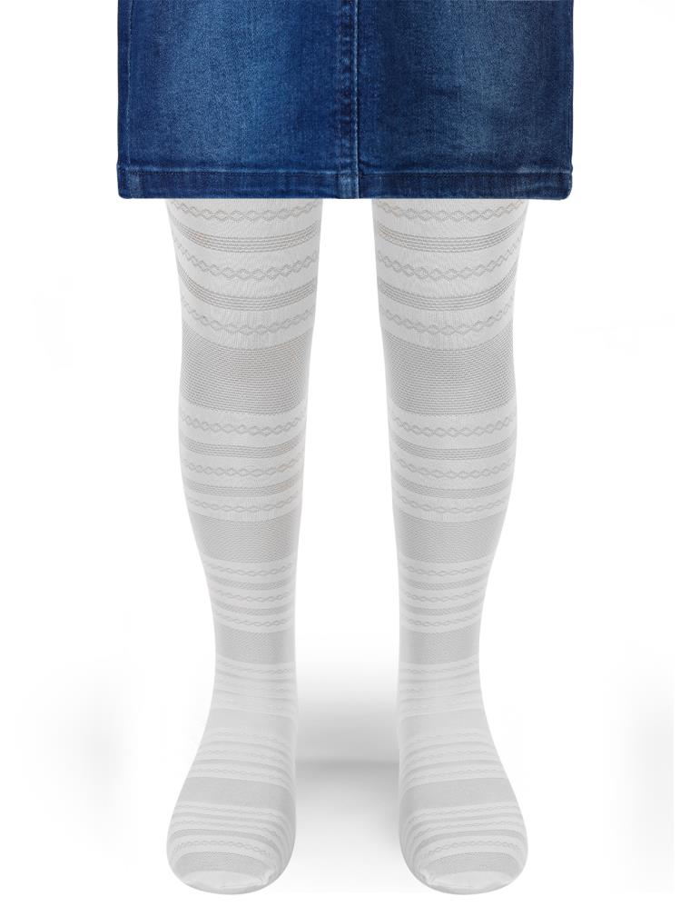 Civil Girls File Best 2-12 Yaş Külotlu Çorap - Beyaz