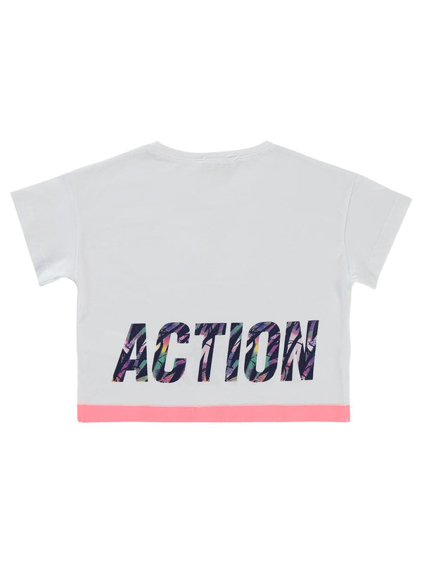Civil Girls Time For Action 2-5 Yaş Tişört - Beyaz