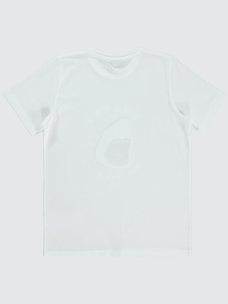 Civil Boys Shark Baskılı 10-13 Yaş Tişört - Beyaz