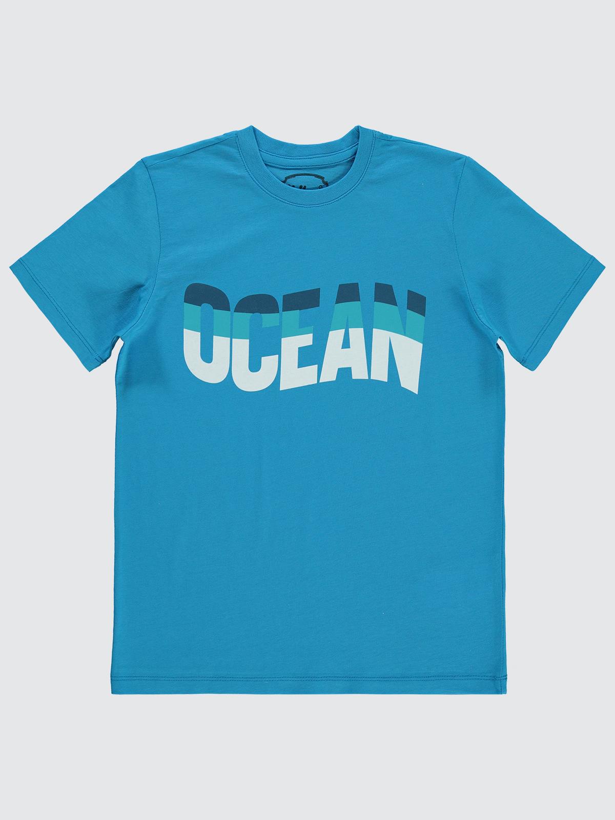 Civil Boys Ocean Baskılı 10-13 Yaş Tişört - Mavi