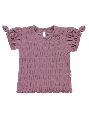 Civil Baby Düz Fiyonklu 6-18 Ay Tişört - Lila
