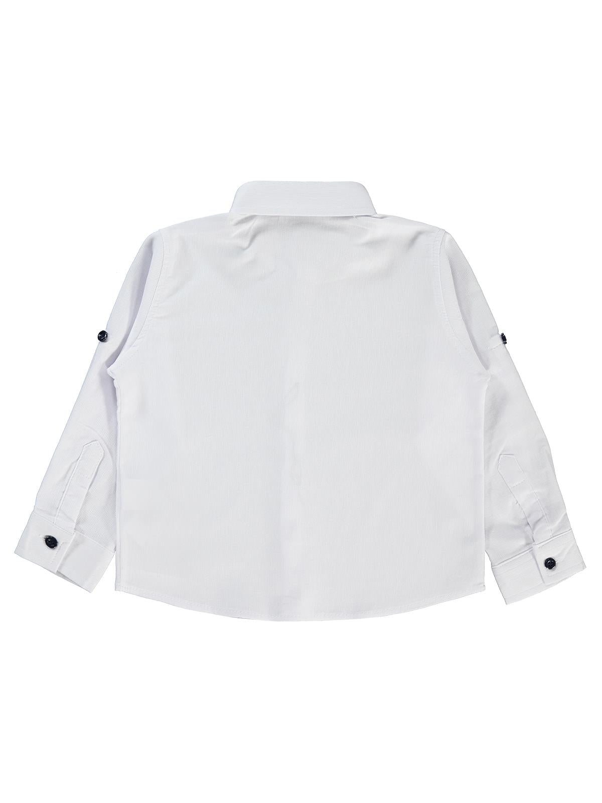 Civil Boys Gözlük Nakışlı 2-5 Yaş Gömlek - Beyaz