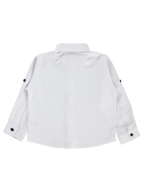 Civil Boys Gözlük Nakışlı 2-5 Yaş Gömlek - Beyaz