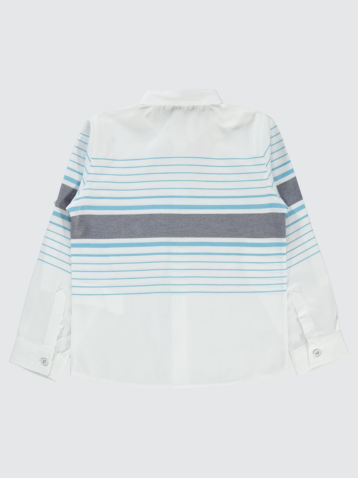 Civil Boys Çizgili 6-9 Yaş Gömlek - Gri