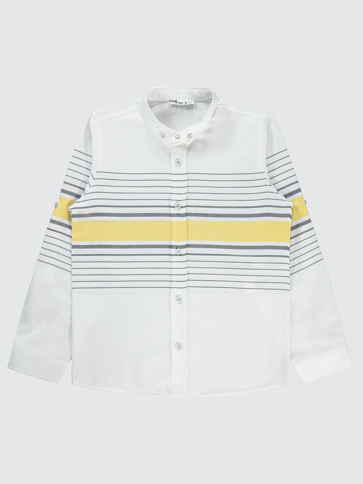 Civil Boys Çizgili 10-13 Yaş Gömlek - Sarı