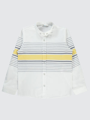 Civil Boys Çizgili 10-13 Yaş Gömlek - Sarı