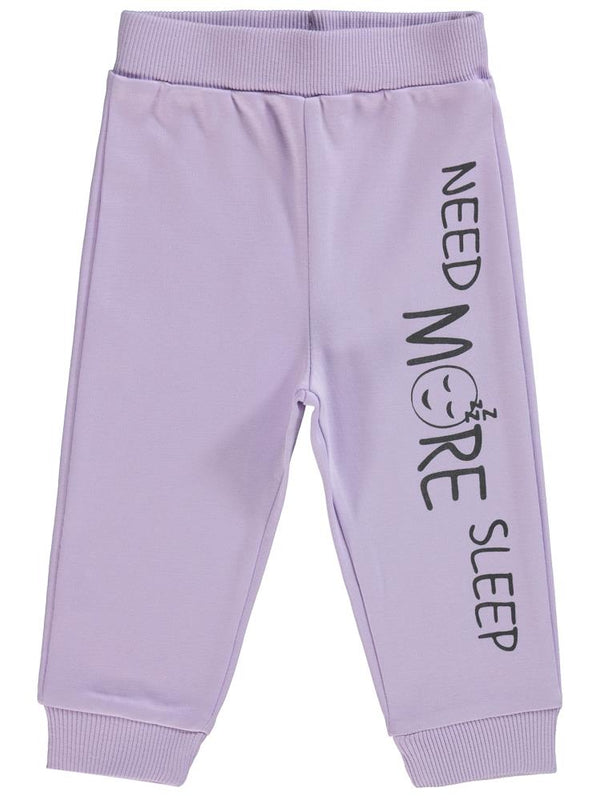 Civil Baby Need More Sleep Baskılı 6-18 Ay Tek Alt Bebe - Lila