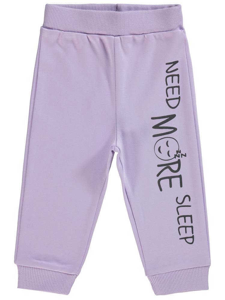 Civil Baby Need More Sleep Baskılı 6-18 Ay Tek Alt Bebe - Lila