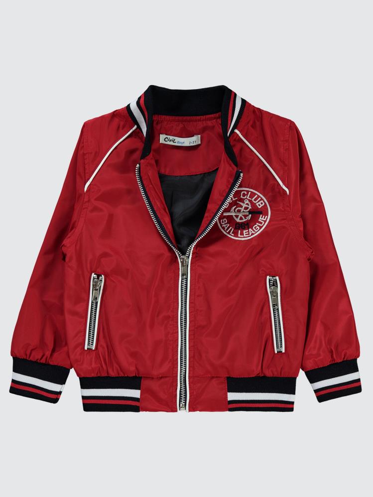 Civil Boys Nakışlı 2-5 Yaş Ceket - Kırmızı