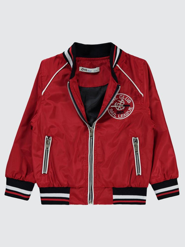 Civil Boys Nakışlı 2-5 Yaş Ceket - Kırmızı