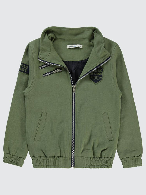 Civil Boys Classic Nakışlı 6-9 Yaş Ceket - Haki
